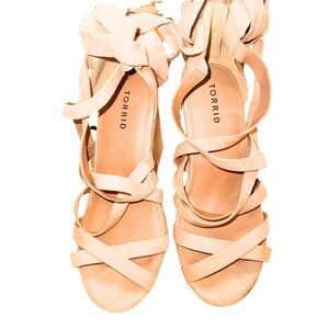 Torrid Cream Strappy Sandals Elegant Design